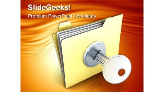 Locked Folder Security PowerPoint Templates And PowerPoint Backgrounds 0311
