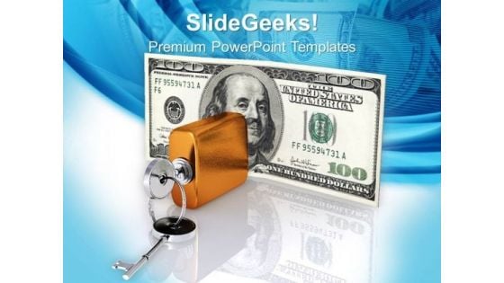 Locked Money Future Security PowerPoint Templates Ppt Backgrounds For Slides 1212 Locked Money Future Security PowerPoint Templates Ppt Backgrounds For Slides 1212