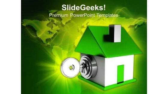 Locked With Key Security PowerPoint Templates And PowerPoint Themes 0912