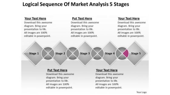 Logical Sequence Of Market Analysis 5 Stages Download Business Plans PowerPoint Templates