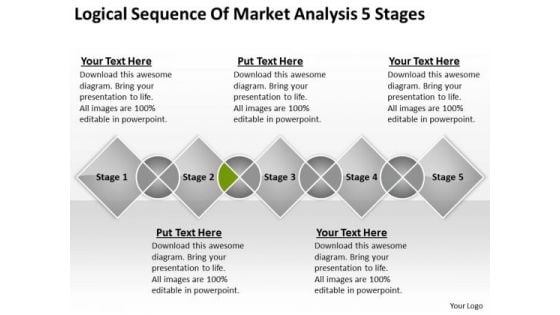 Logical Sequence Of Market Analysis 5 Stages Ppt Business Plan Summary PowerPoint Slides