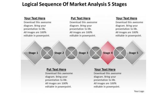 Logical Sequence Of Market Analysis 5 Stages Ppt Format Business Plan PowerPoint Templates