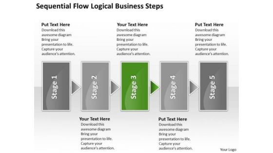 Logical World Business PowerPoint Templates Steps Plan Pdf