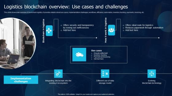 Logistics Blockchain Overview Use Cases And Challenges Blockchain Transportation Download Pdf