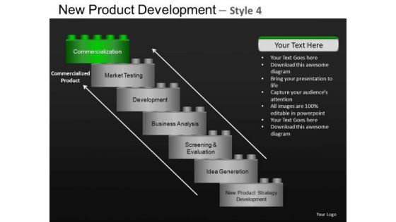 Logo Blocks New Product Development PowerPoint Slides And Ppt Diagram Templates