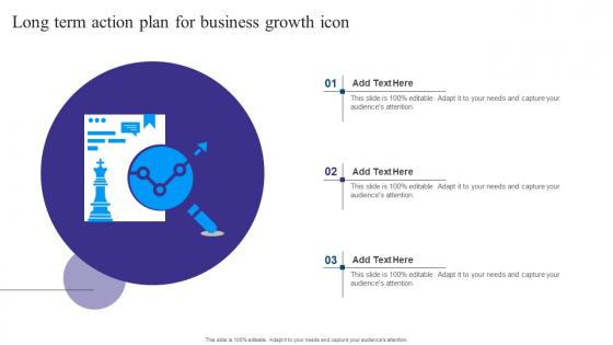 Long Term Action Plan For Business Growth Icon Mockup Pdf