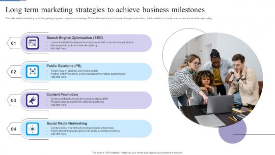 Long Term Marketing Strategies To Achieve Business Milestones Themes Pdf