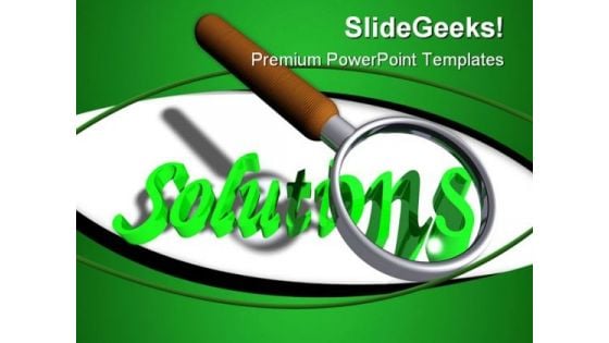 Looking For Solutions Business PowerPoint Themes And PowerPoint Slides 0511