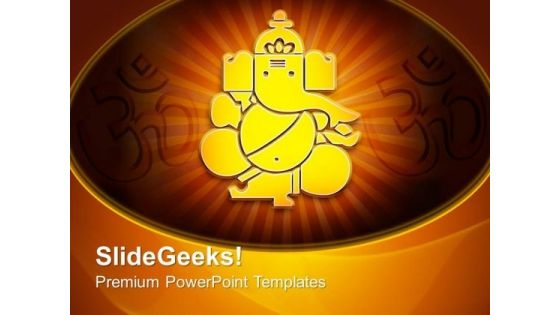 Lord Ganesh Religion PowerPoint Templates And PowerPoint Themes 0812