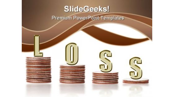 Loss Business PowerPoint Template 0910