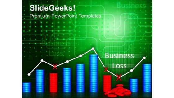 Loss Graph Business PowerPoint Templates And PowerPoint Themes 0812