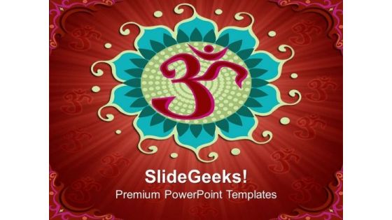 Lotus Aum Hinduism PowerPoint Templates And PowerPoint Themes 0712