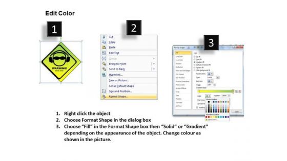Loud Music Warning PowerPoint Templates Ppt Design Slides