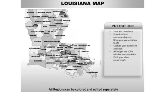 Louisiana PowerPoint Maps