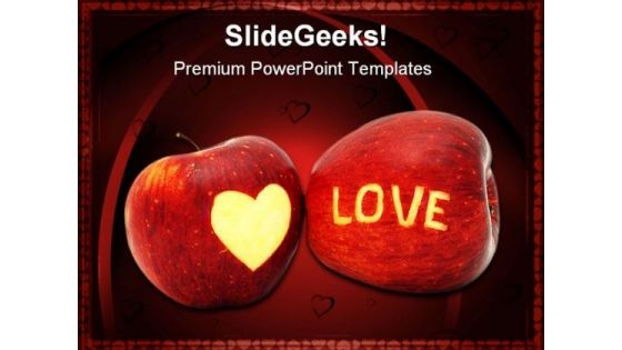 Love Apple Food PowerPoint Template 0810