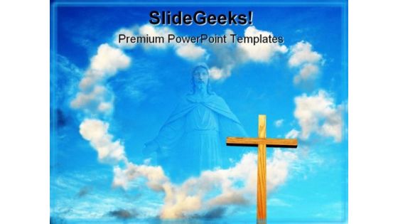 Love Clouds Religion PowerPoint Template 0610