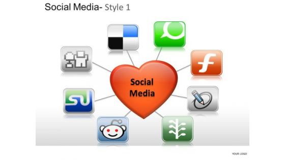 Love Social Media 1 PowerPoint Slides And Ppt Diagram Templates