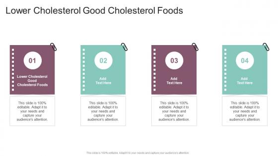 Lower Cholesterol Good Cholesterol Foods In Powerpoint And Google Slides Cpb