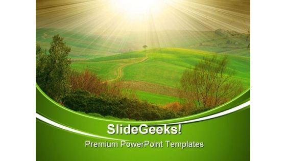 Luce Toscana Italy Nature PowerPoint Templates And PowerPoint Backgrounds 0711