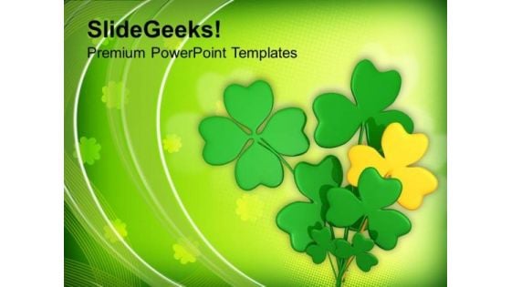 Lucky Symbol Irish Patricks Day PowerPoint Templates Ppt Backgrounds For Slides 0313