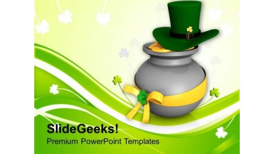 Lucky Symbols Of Irish Feast Day PowerPoint Templates Ppt Backgrounds For Slides 0313