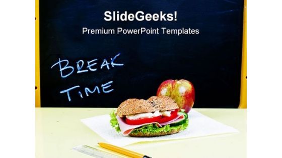 Lunch Break Education PowerPoint Themes And PowerPoint Slides 0611