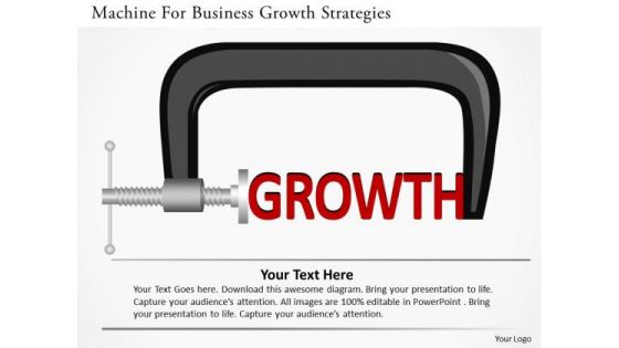 Machine For Business Growth Strategies PowerPoint Template