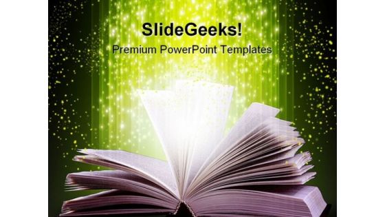 Magic Book Metaphor PowerPoint Templates And PowerPoint Backgrounds 0211