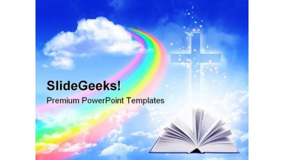 Magic Book Religion PowerPoint Template 1110