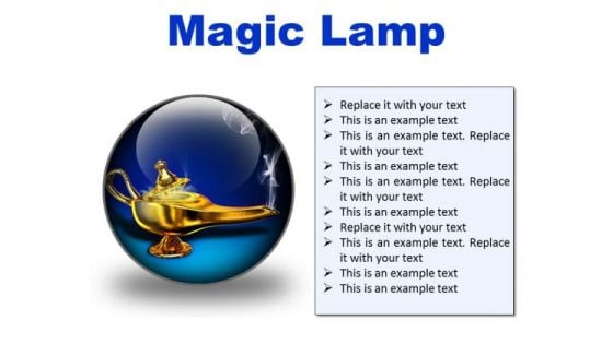 Magic Lamp Metaphor PowerPoint Presentation Slides C