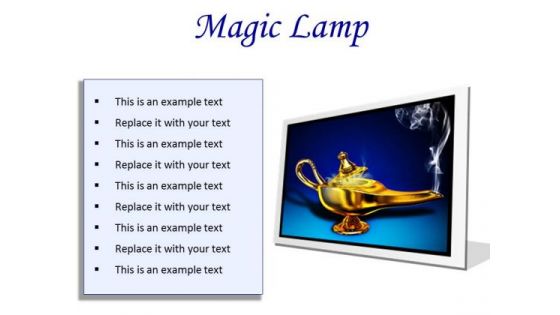Magic Lamp Metaphor PowerPoint Presentation Slides F