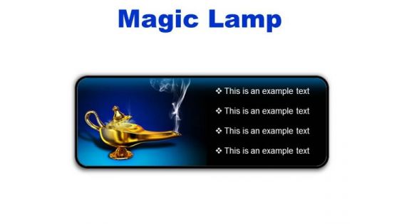 Magic Lamp Metaphor PowerPoint Presentation Slides R