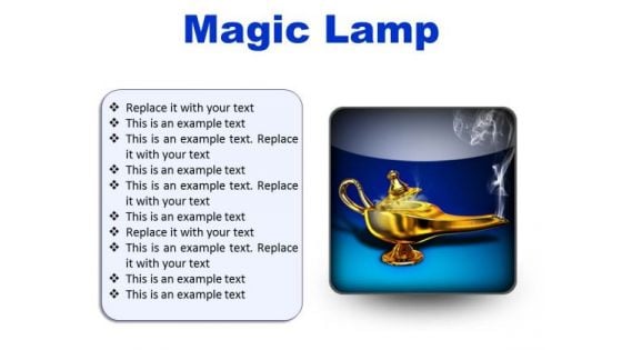 Magic Lamp Metaphor PowerPoint Presentation Slides S