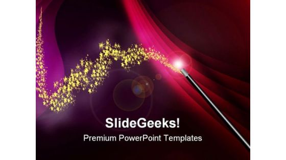 Magic Wand Metaphor PowerPoint Templates And PowerPoint Backgrounds 0711