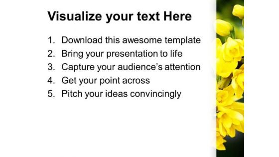 Mahonia Flowers For Joyfull Theme PowerPoint Templates Ppt Backgrounds For Slides 0513