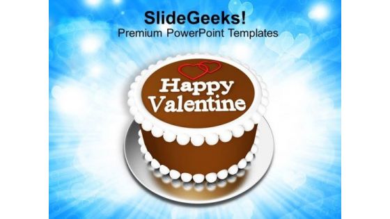 Make A Cake For Valentine Day PowerPoint Templates Ppt Backgrounds For Slides 0713