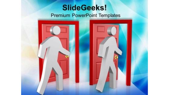 Make A Door To Escape In Emergency PowerPoint Templates Ppt Backgrounds For Slides 0713