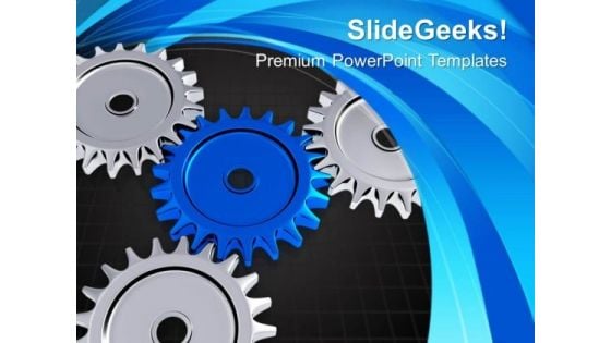 Make A Right Central Gear For Process PowerPoint Templates Ppt Backgrounds For Slides 0713 Make A Right Central Gear For Process PowerPoint Templates Ppt Backgrounds For Slides 0713
