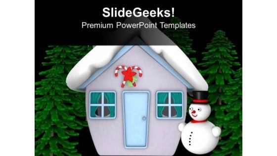 Make A Snowman This Winter PowerPoint Templates Ppt Backgrounds For Slides 0713