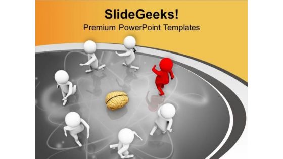 Make A Understanding On Brain Level In Team PowerPoint Templates Ppt Backgrounds For Slides 0613