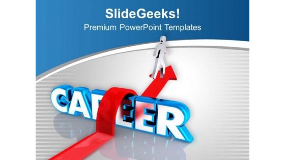 Make Career With Jump Hindrance PowerPoint Templates Ppt Backgrounds For Slides 0513