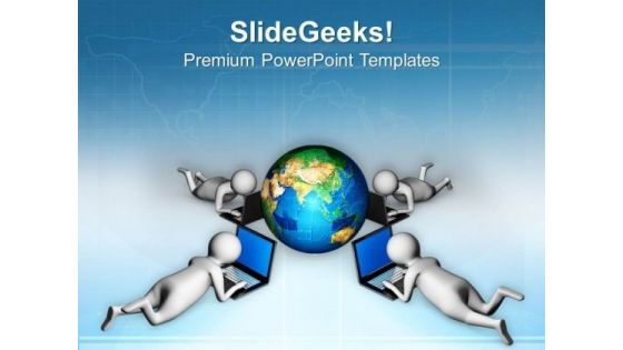 Make Clients All Over The Globe PowerPoint Templates Ppt Backgrounds For Slides 0713