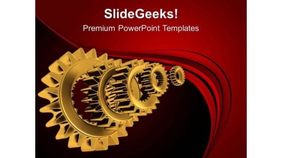 Make The Right Track With Gears PowerPoint Templates Ppt Backgrounds For Slides 0613