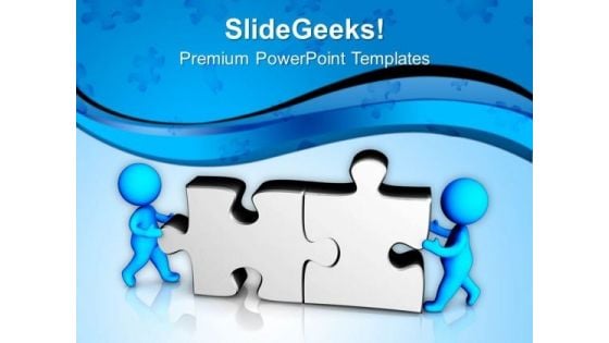 Make Theme Connected To Complete The Task PowerPoint Templates Ppt Backgrounds For Slides 0513