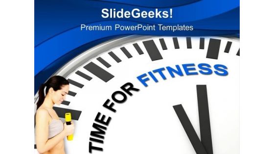 Making Time For Fitness Health PowerPoint Templates Ppt Backgrounds For Slides 0413