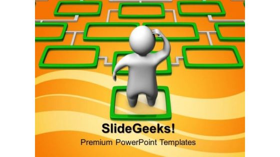 Man And Complicated Diagram PowerPoint Templates And PowerPoint Themes 1012