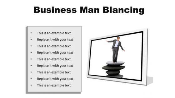 Man Balancing Business PowerPoint Presentation Slides F