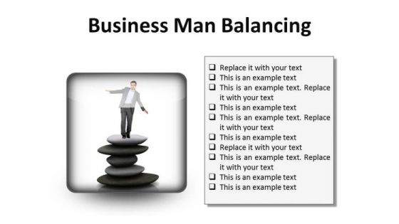 Man Balancing Business PowerPoint Presentation Slides S