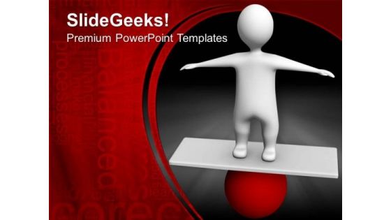 Man Balancing On Ball Sports PowerPoint Templates And PowerPoint Themes 0612 Man Balancing On Ball Sports PowerPoint Templates And PowerPoint Themes 0612