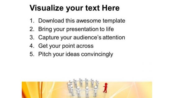 Man Joining A Group Of People Handshake PowerPoint Templates And PowerPoint Themes 1012